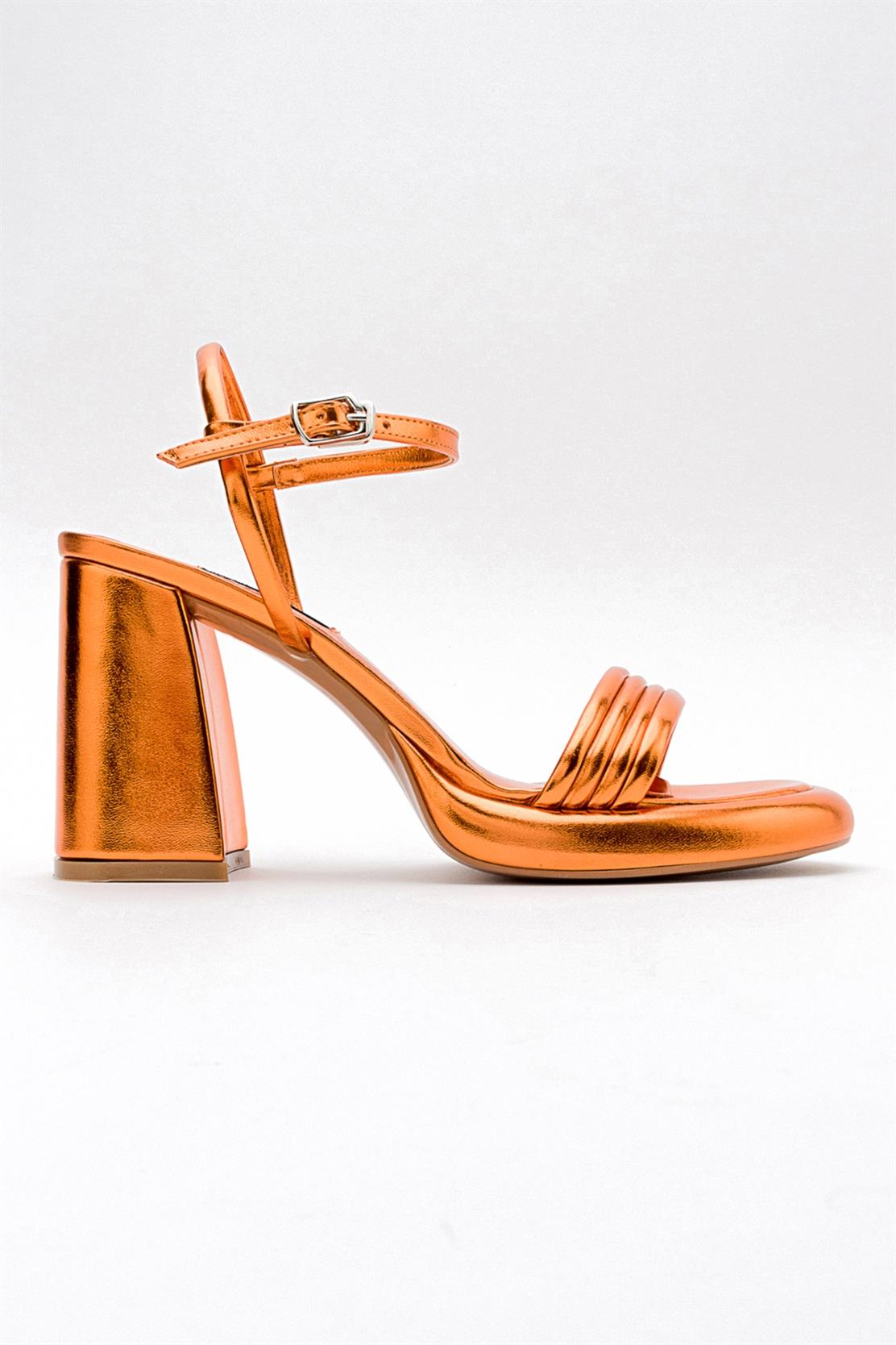 Posse - Orange Metallic Heeled Shoe (Women)