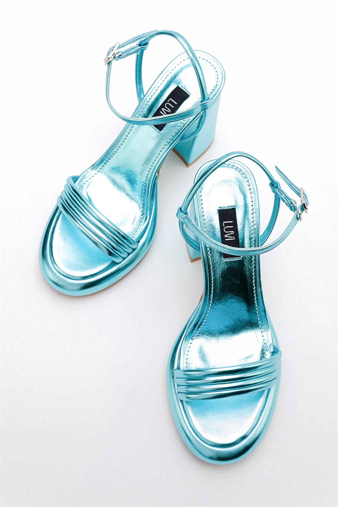 Posse - Baby Blue Metallic Heeled Shoe (Women)
