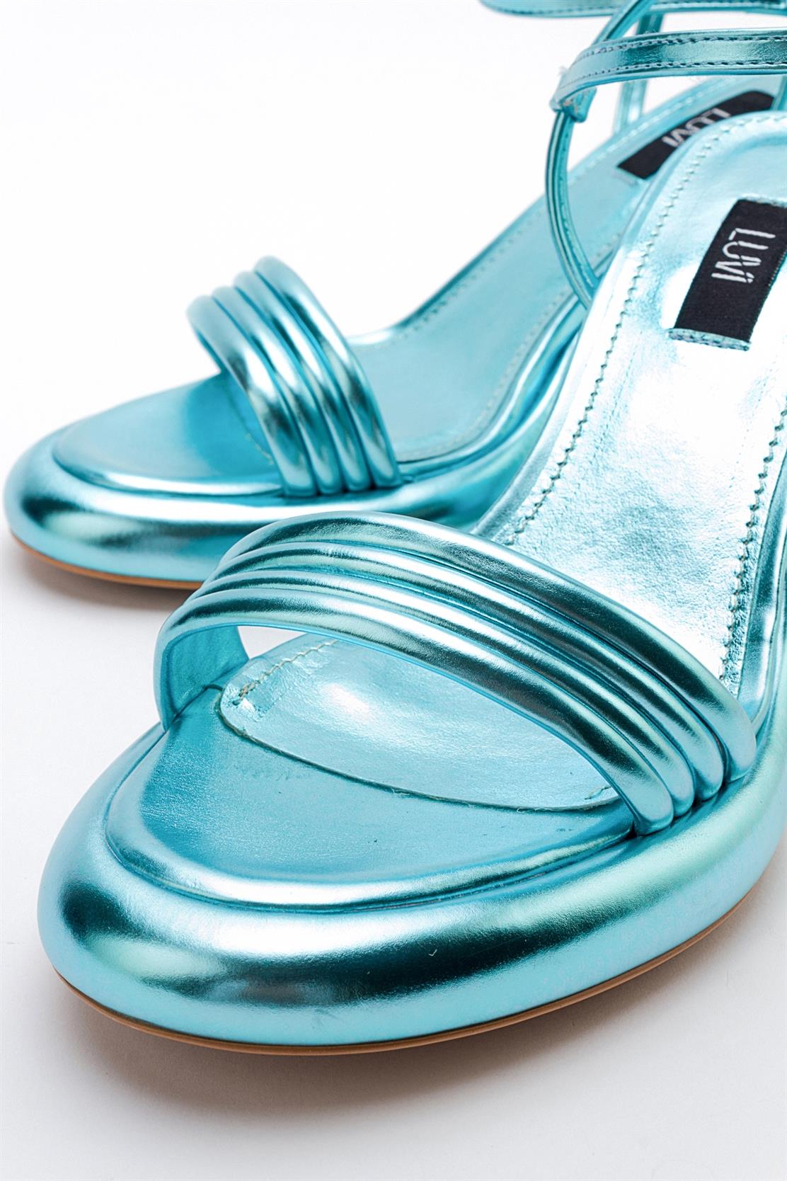 Posse - Baby Blue Metallic Heeled Shoe (Women)