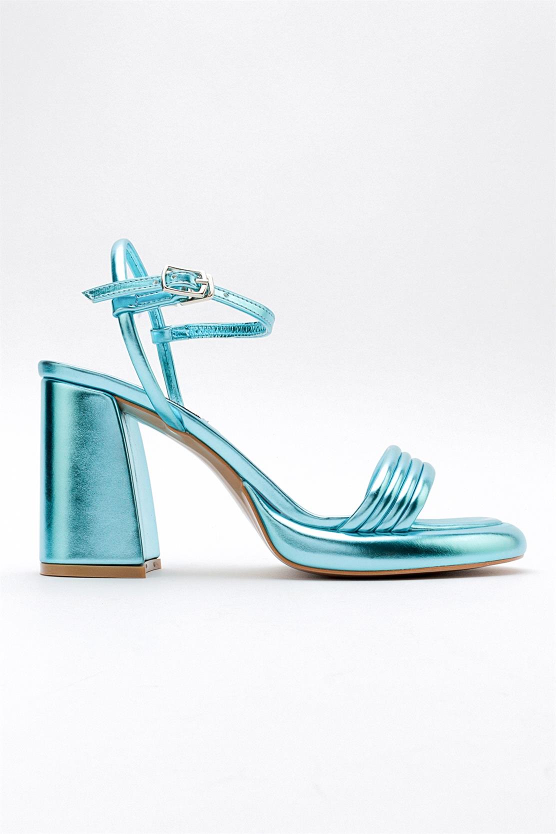 Posse - Baby Blue Metallic Heeled Shoe (Women)