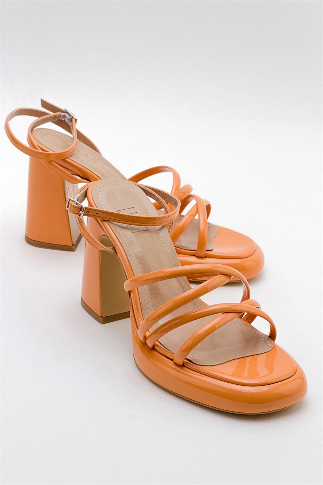 Oppe - Orange Patent Platform High-Heel Shoe (Women)
