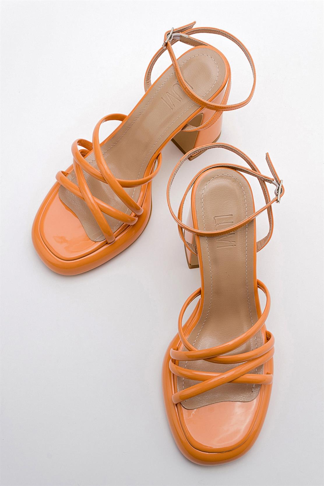 Oppe - Orange Patent Platform High-Heel Shoe (Women)