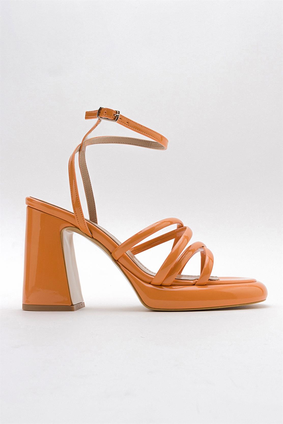 Oppe - Orange Patent Platform High-Heel Shoe (Women)