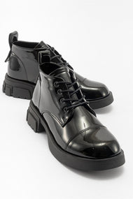 Lagom - Black Patent Boot (Women)