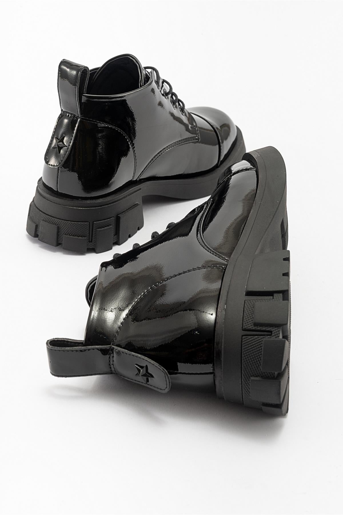 Lagom - Black Patent Boot (Women)