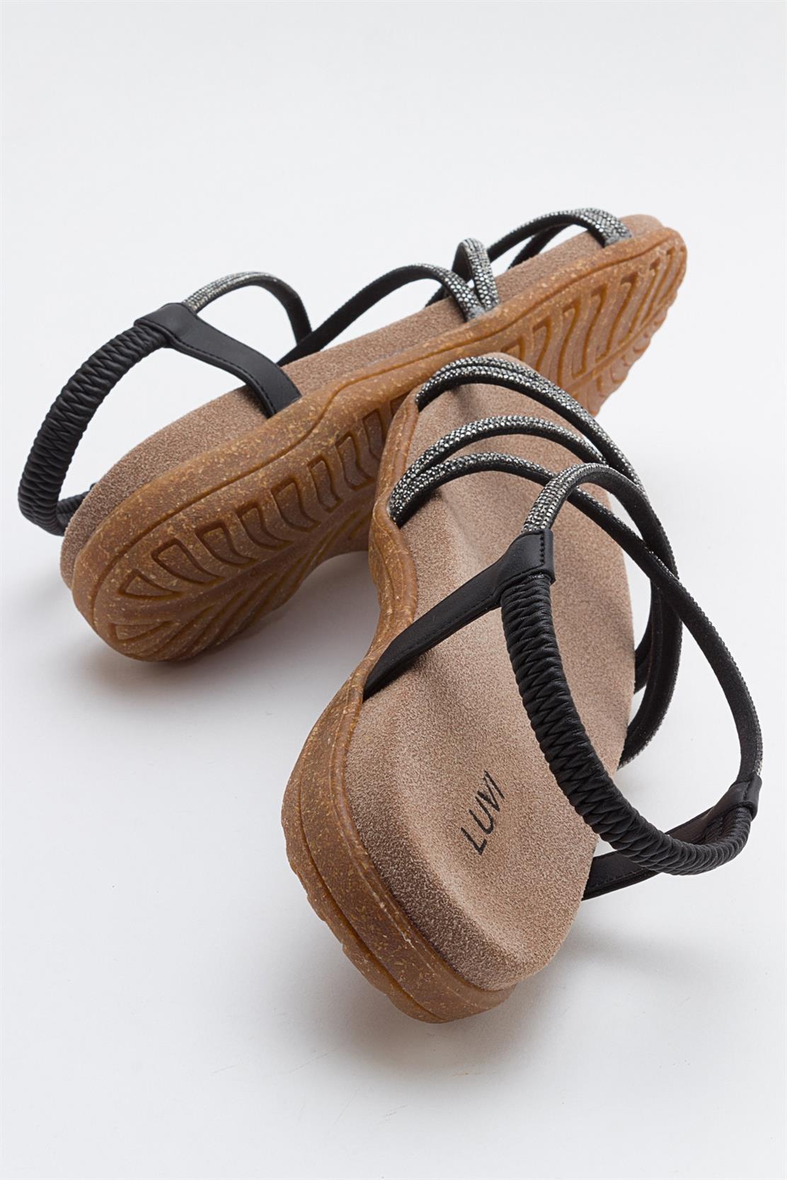 Ever Black Embellished Sandal (Women)