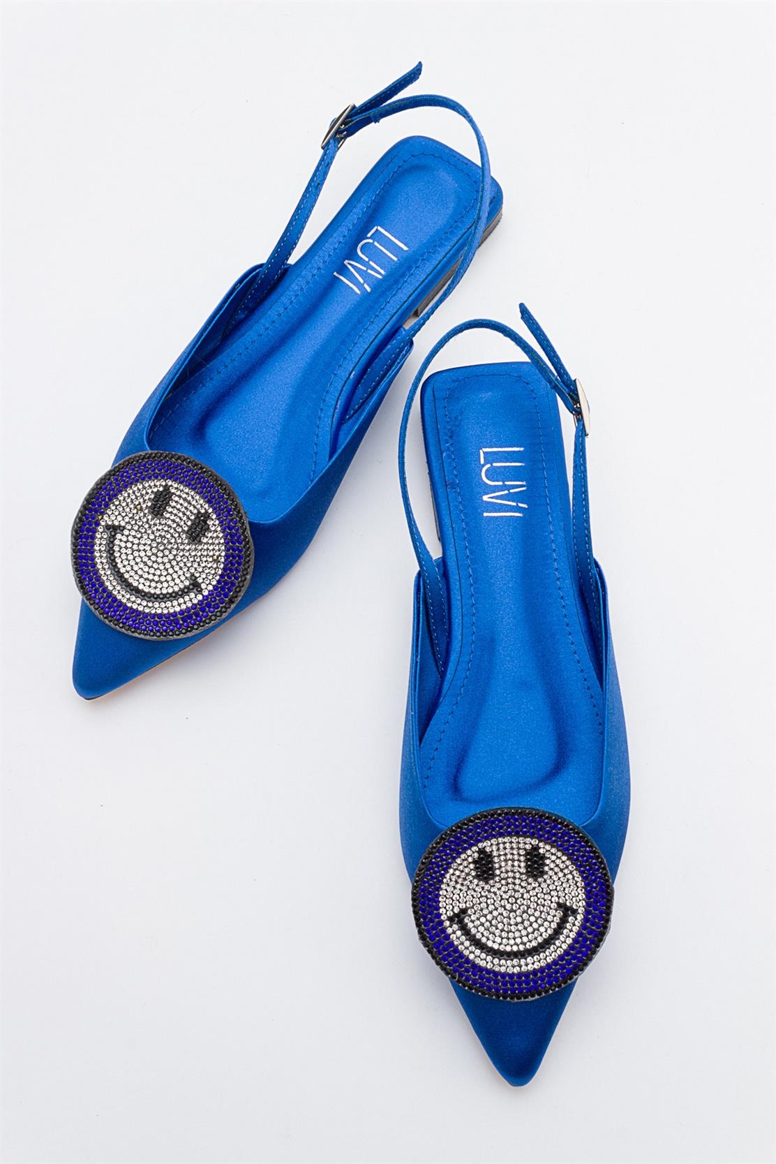 Gevel - Powder Blue Satin Ballet Flat (Women)