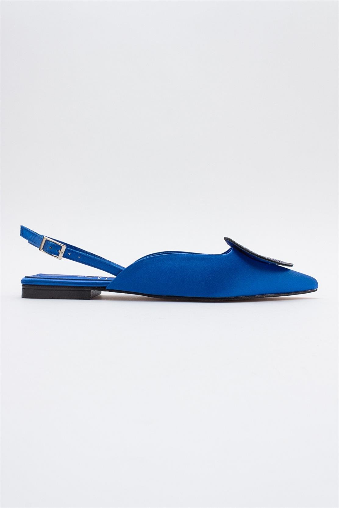 Gevel - Powder Blue Satin Ballet Flat (Women)