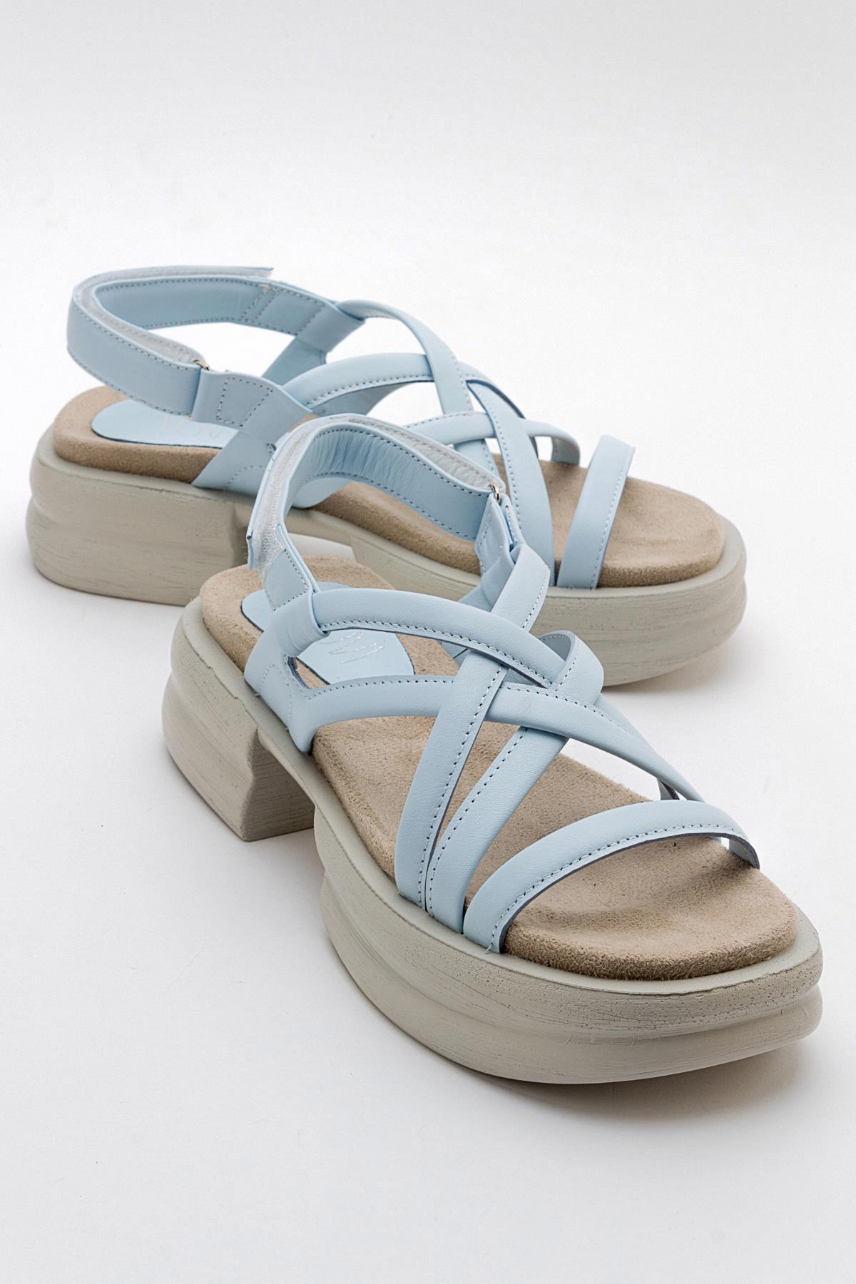 Senza - Baby Blue Genuine Leather Sandal (Women)