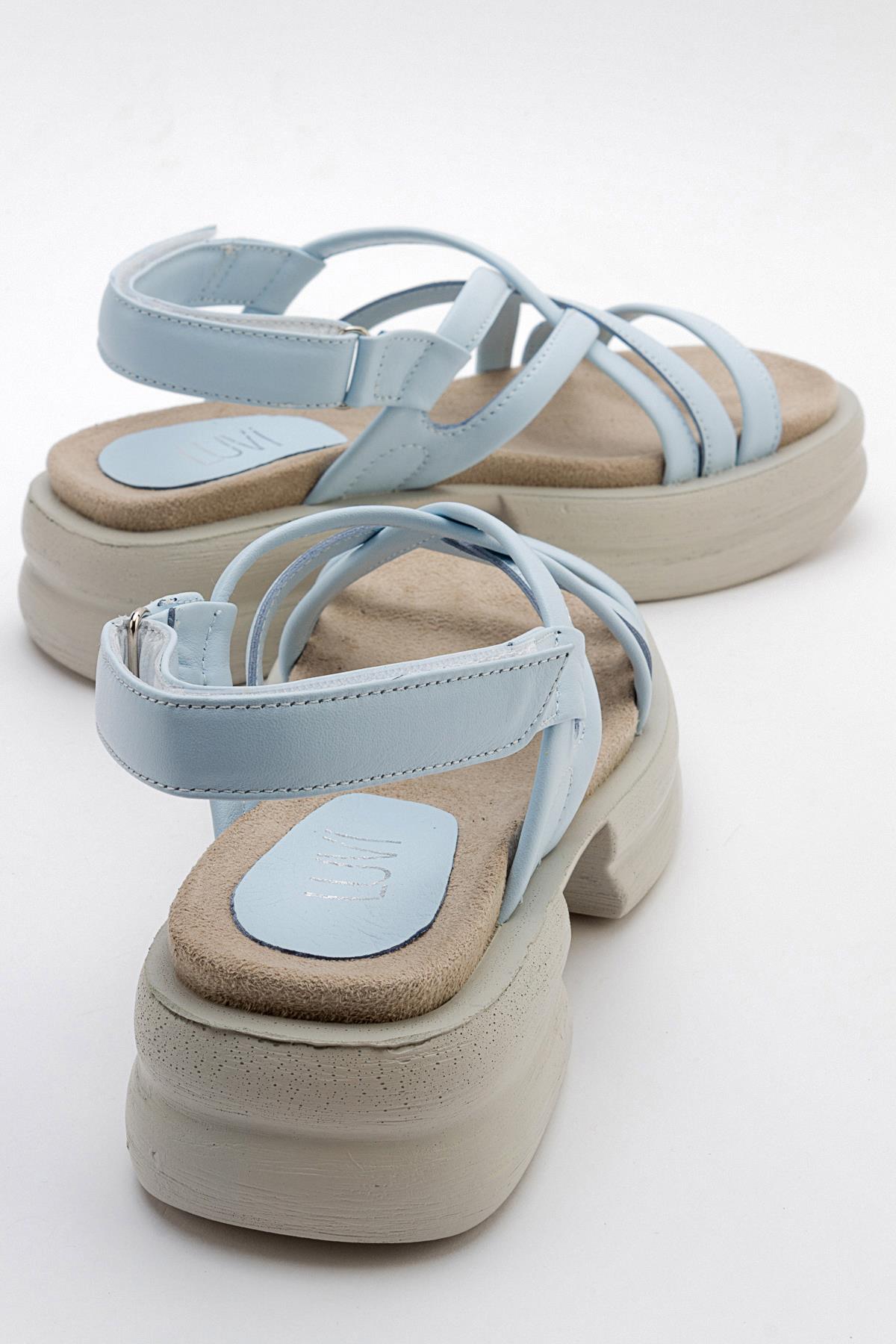 Senza - Baby Blue Genuine Leather Sandal (Women)
