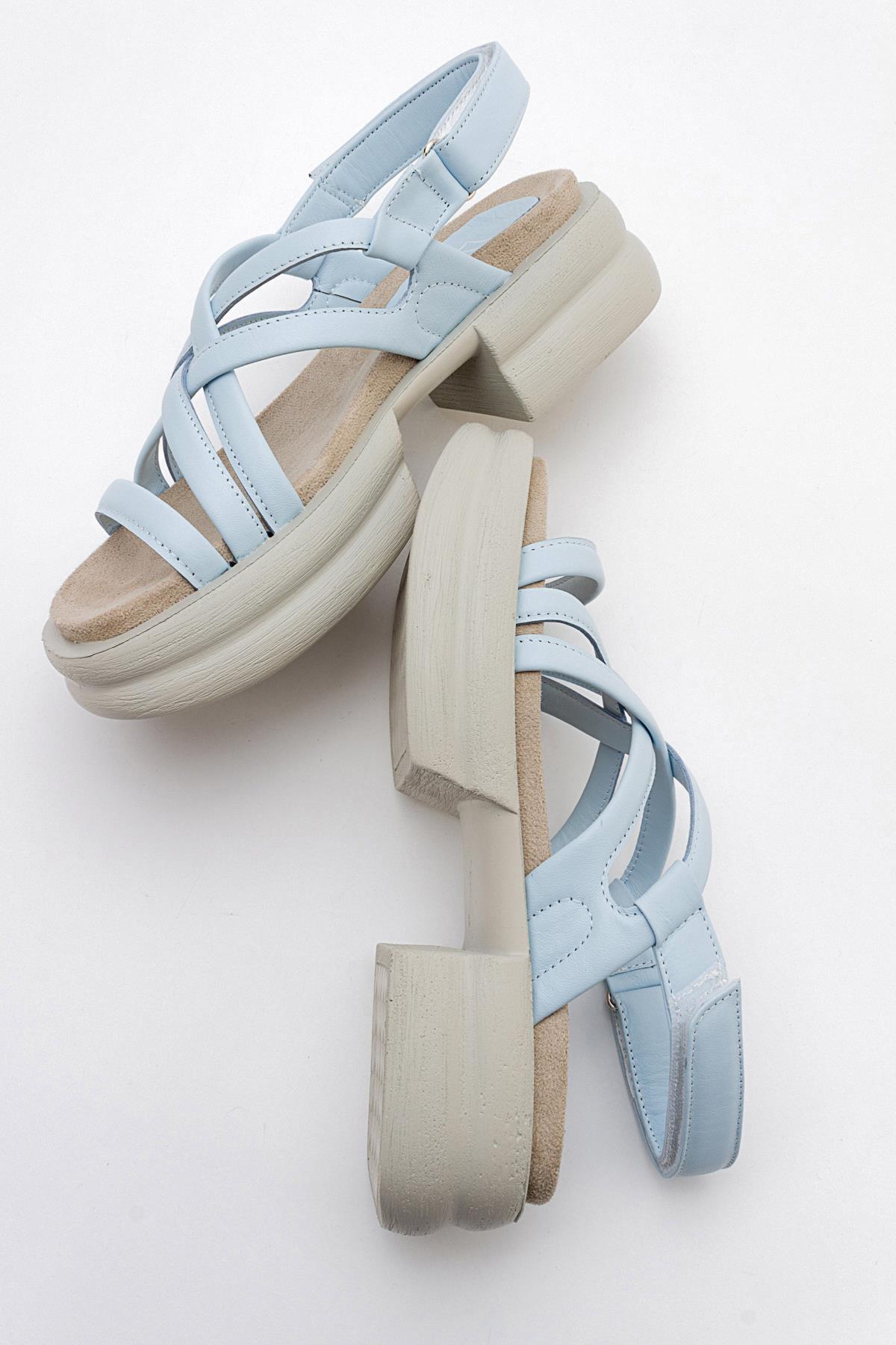 Senza - Baby Blue Genuine Leather Sandal (Women)