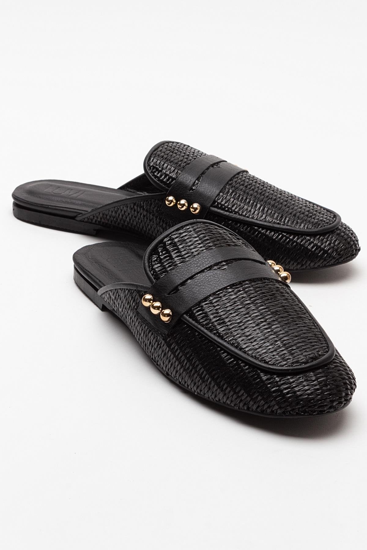 Patrizia - Black Leather Mule (Women)