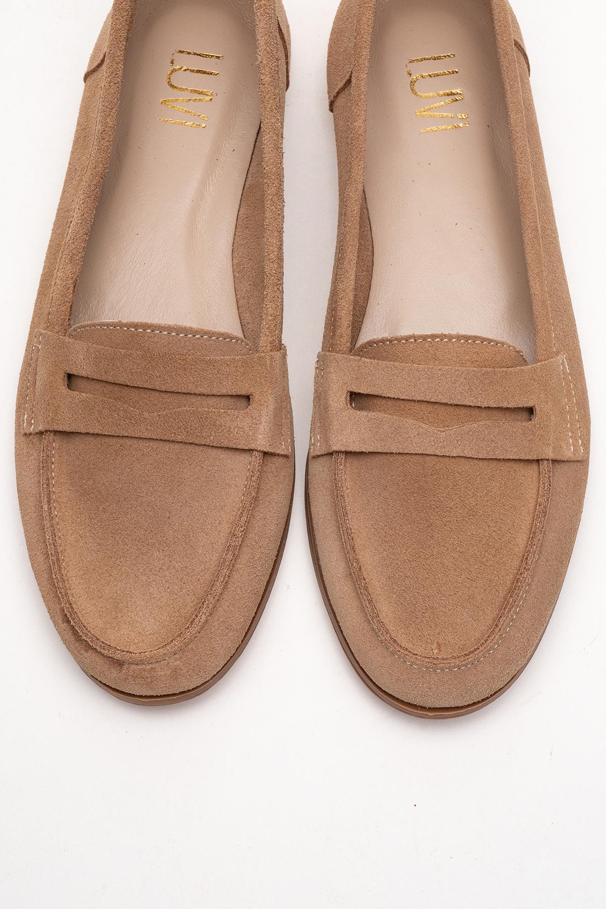 Dorothy - Camel Suede Leather Loafers