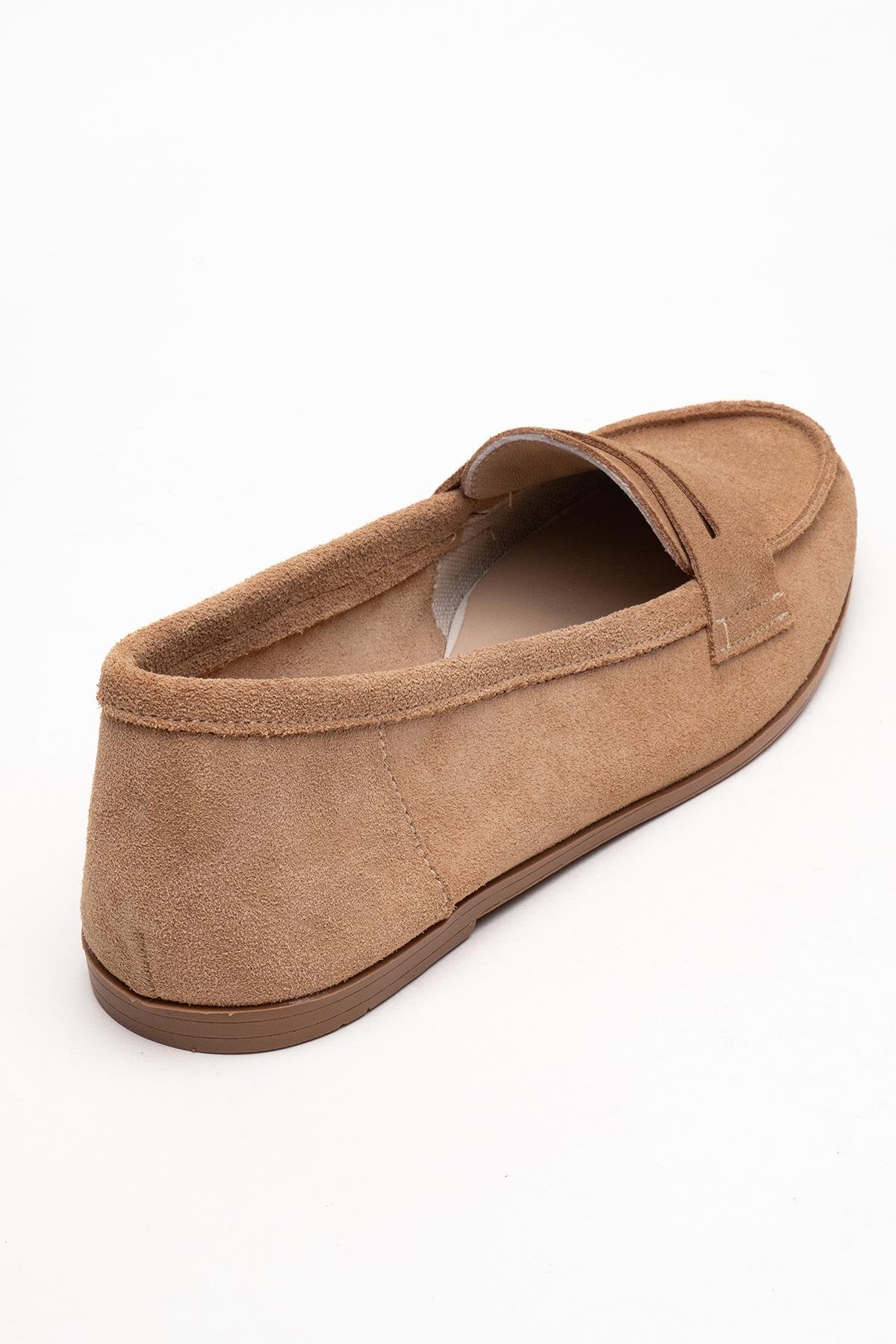 Dorothy - Camel Suede Leather Loafers