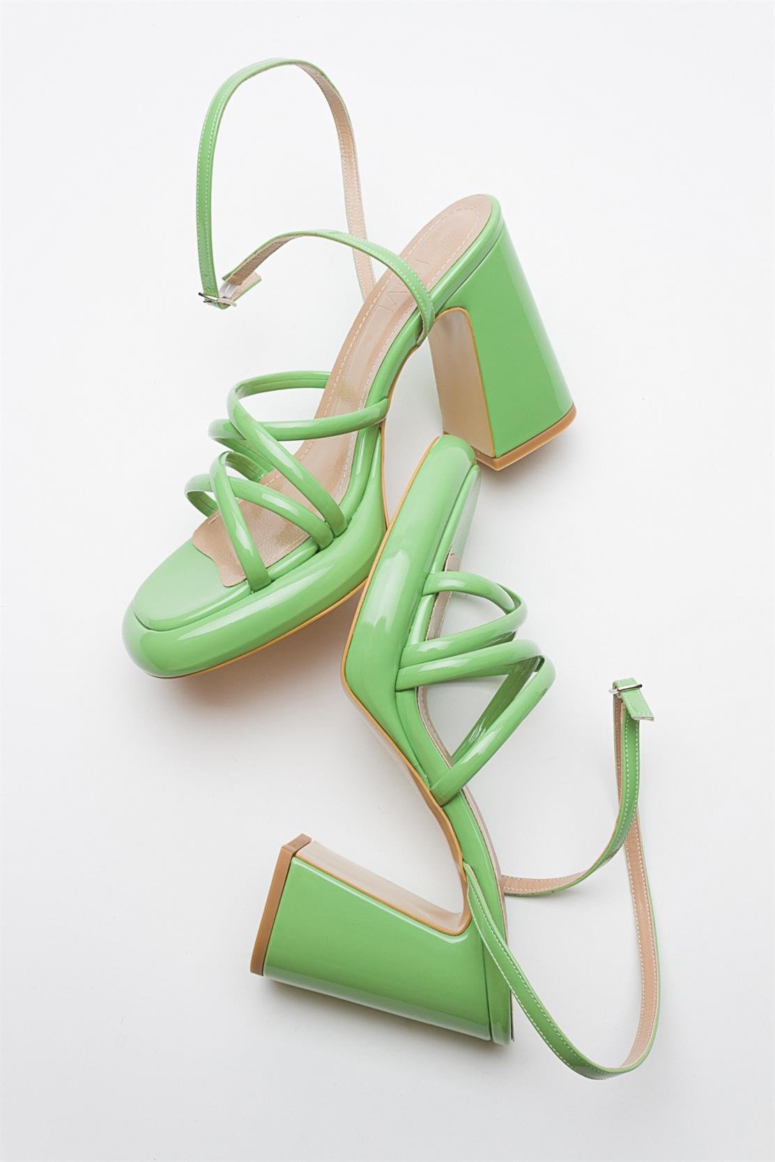Oppe - Green Patent Platform Heel Shoe (Women)