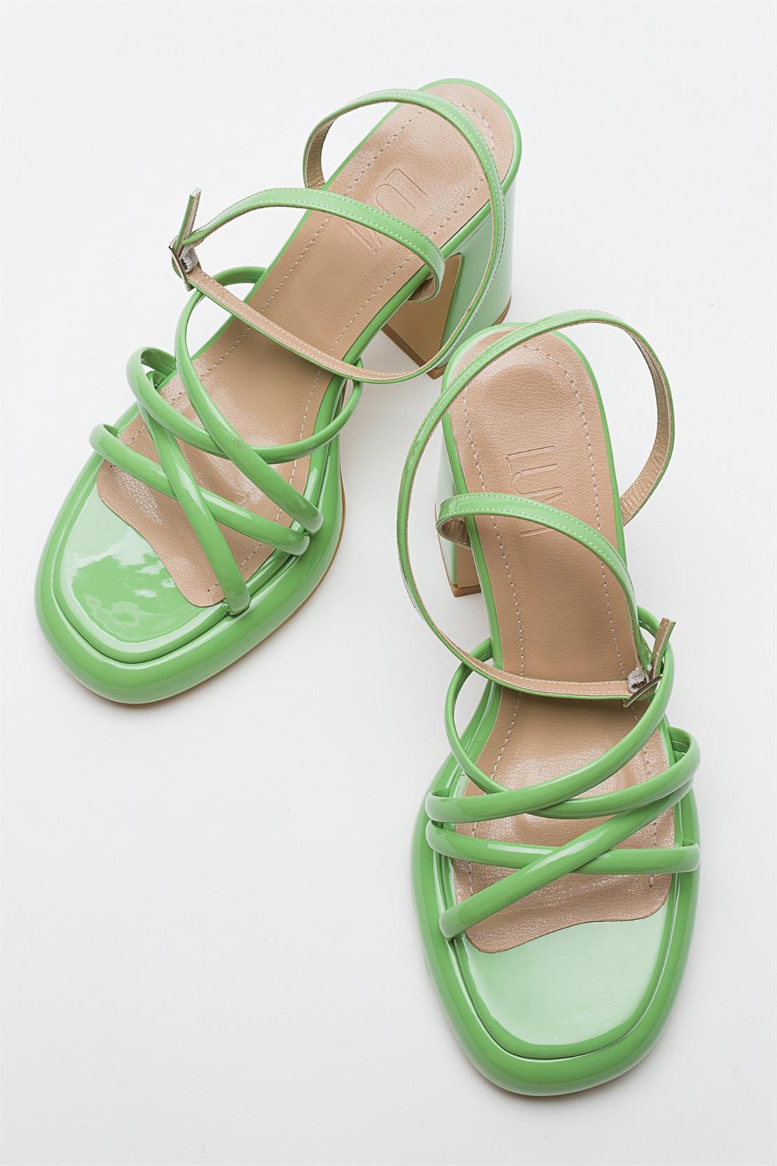 Oppe - Green Patent Platform Heel Shoe (Women)