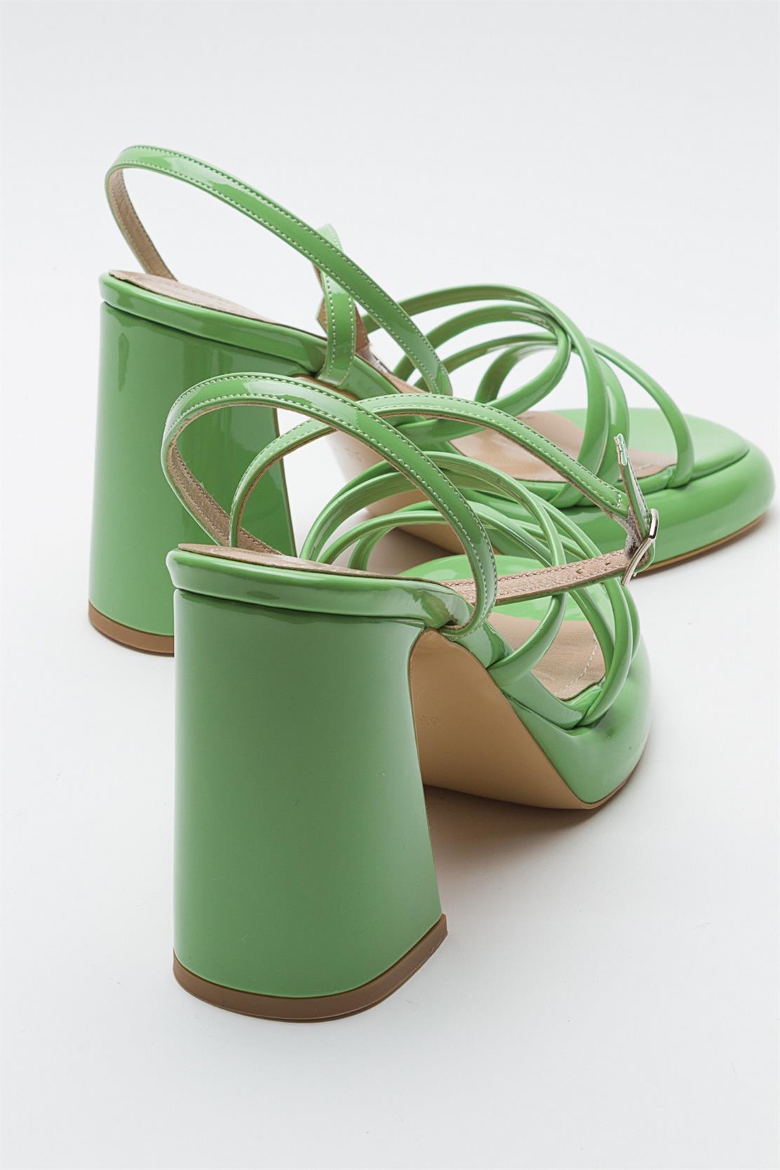 Oppe - Green Patent Platform Heel Shoe (Women)