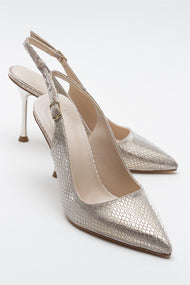 Orfo - Gold Patterned High Heel Shoe (Women)