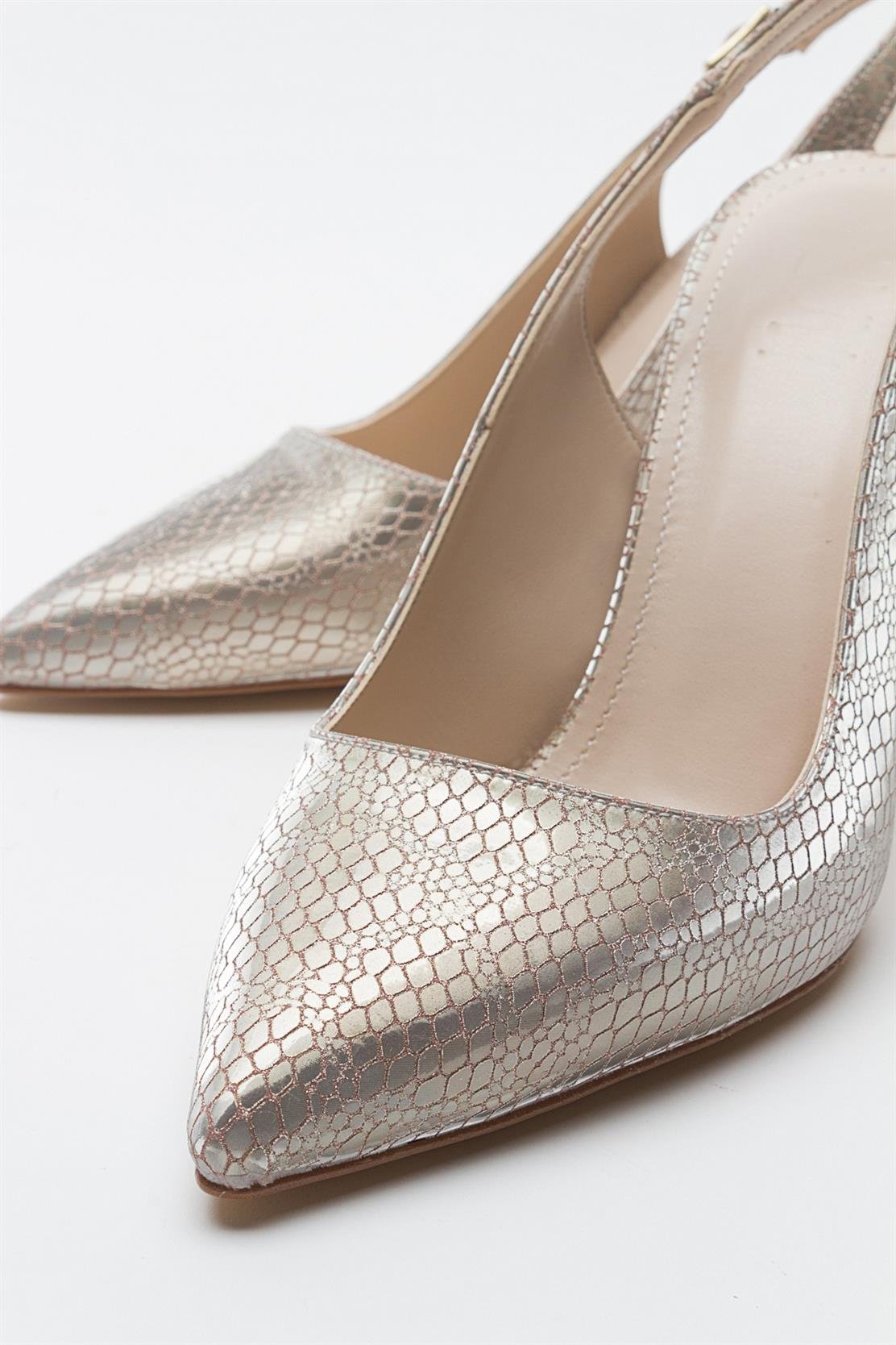 Orfo - Gold Patterned High Heel Shoe (Women)