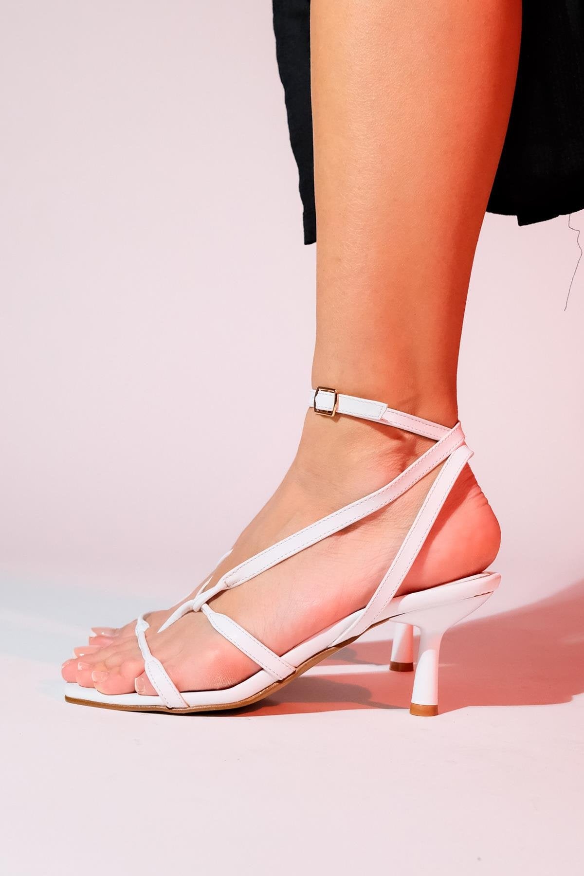 Mias - White Heeled Sandal (Women)