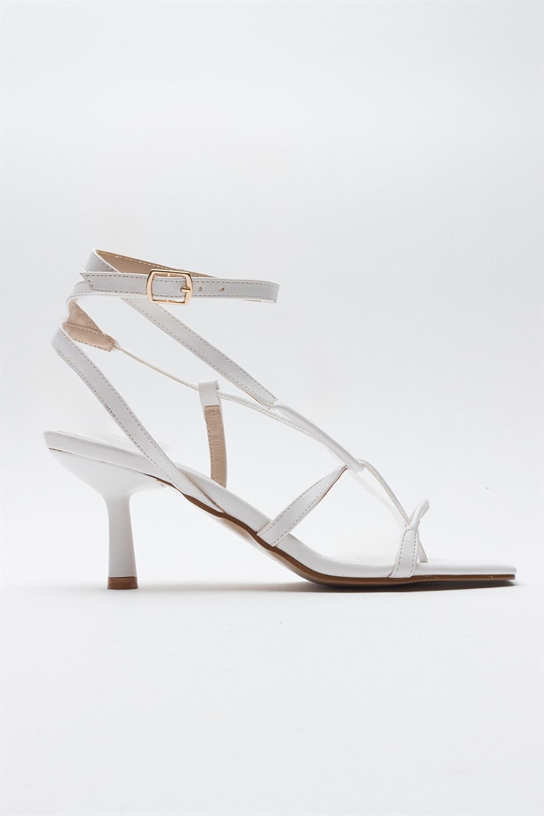 Mias - White Heeled Sandal (Women)