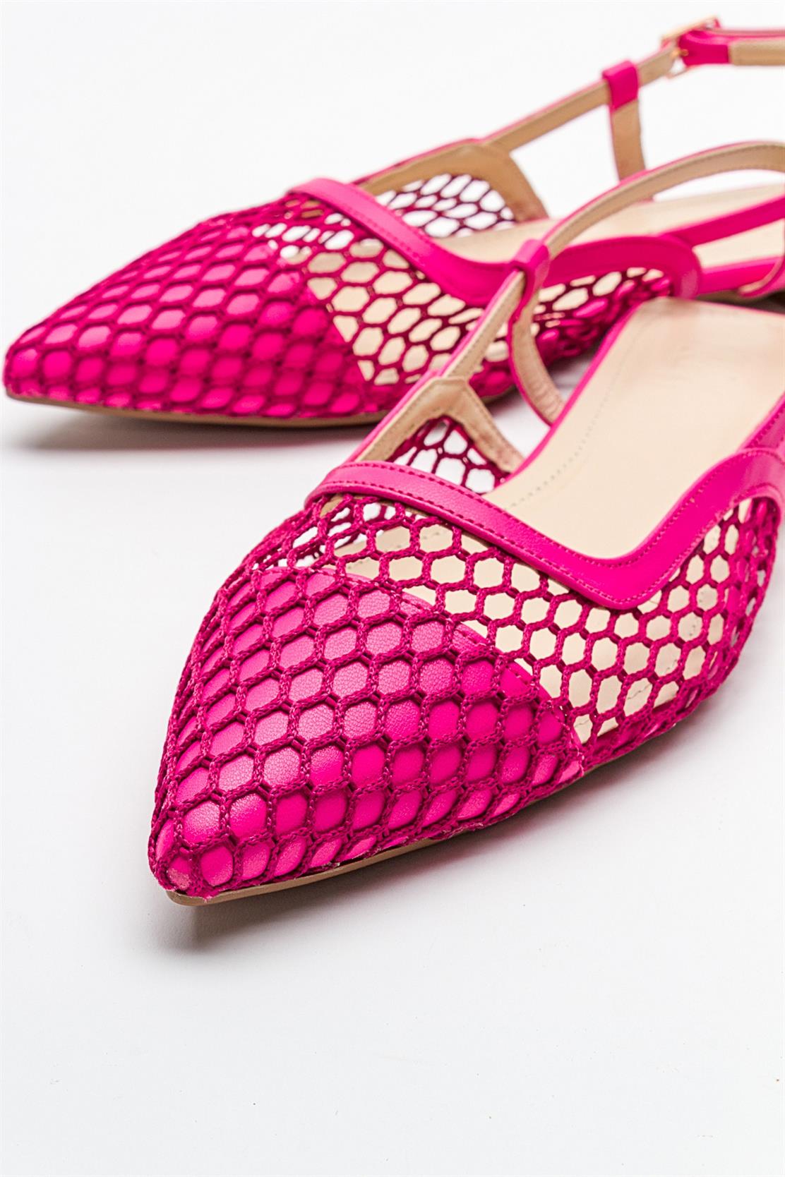 Brace Fuchsia Mesh Flat Sandal (Women)