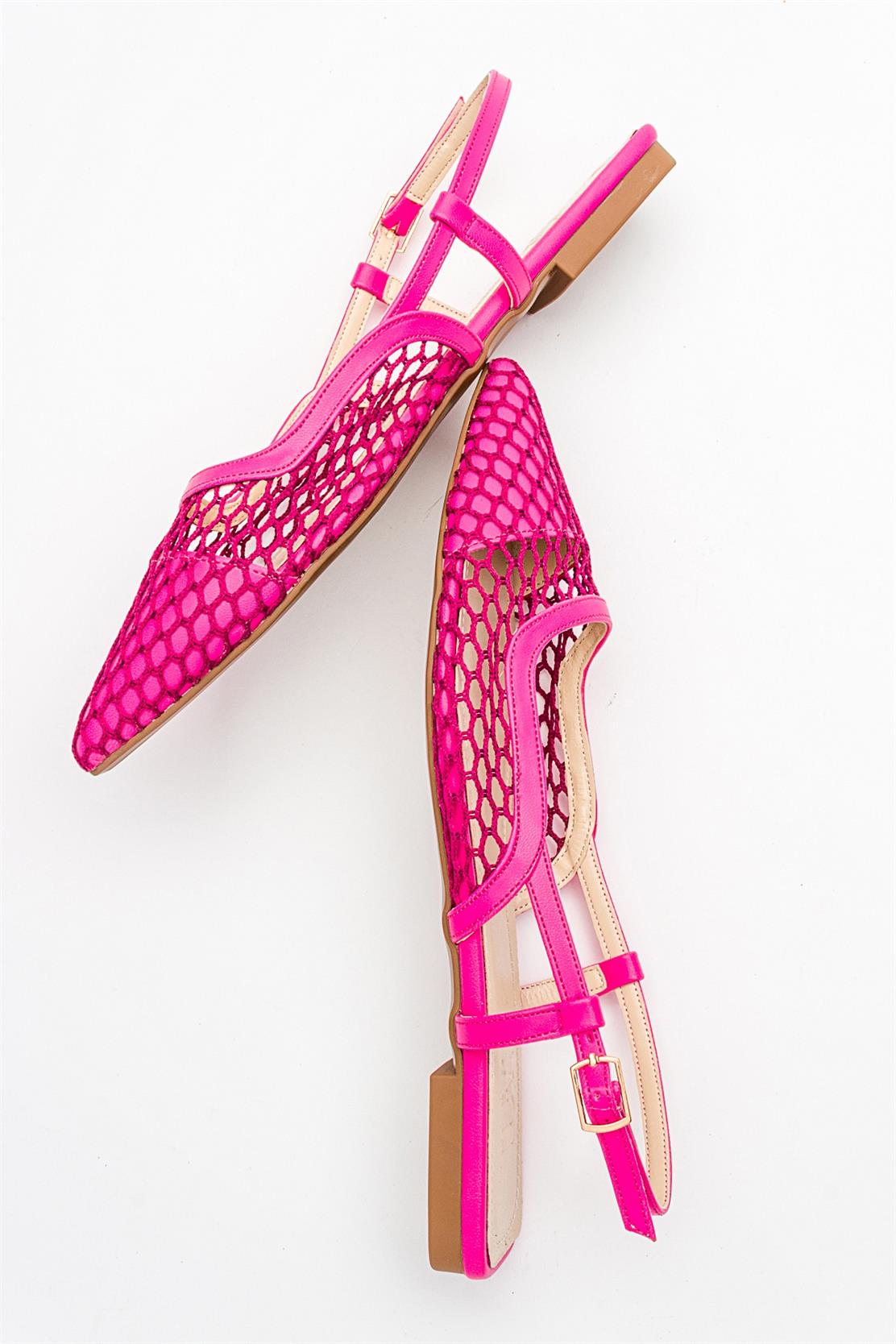 Brace Fuchsia Mesh Flat Sandal (Women)