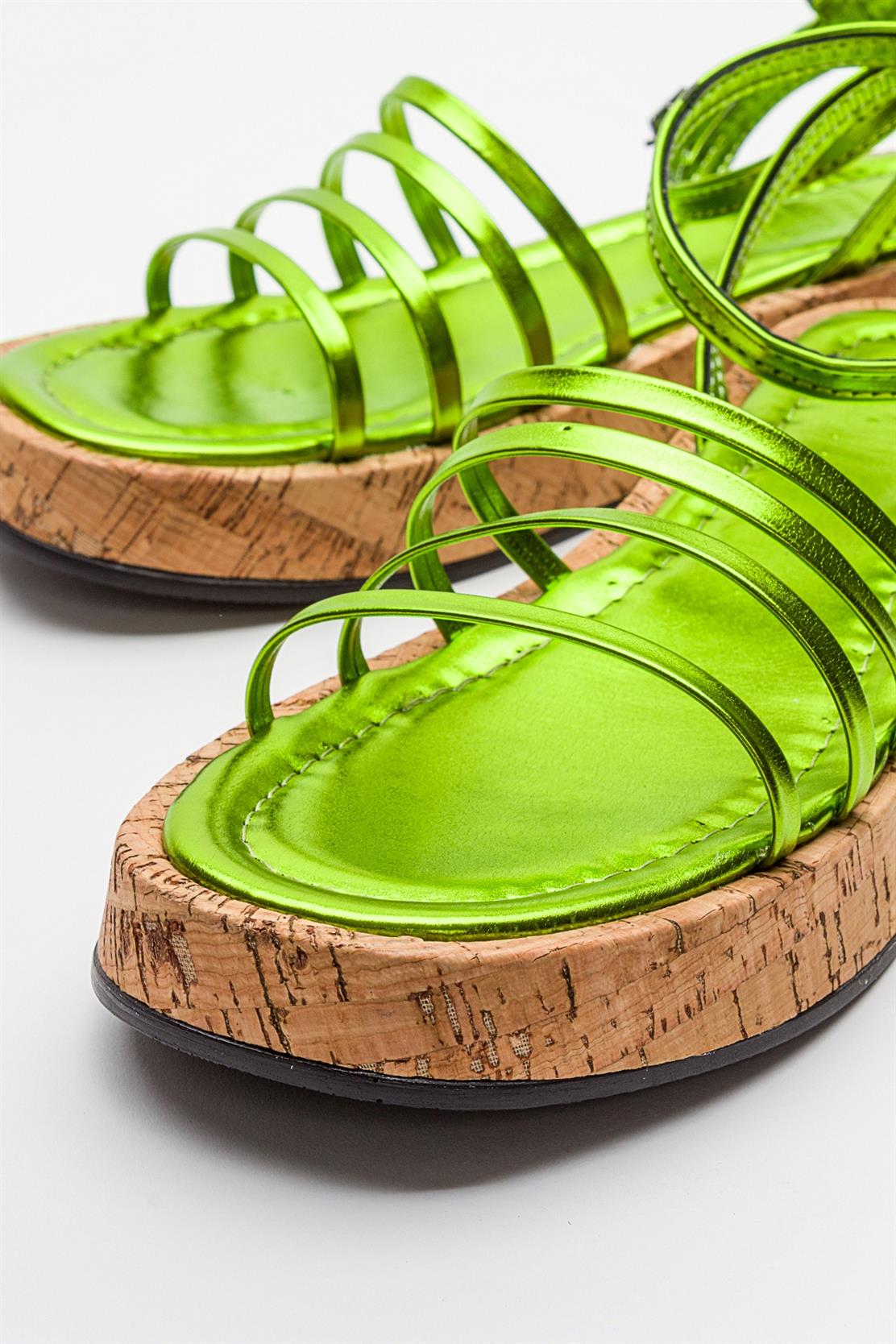 Angela - Metallic Green Sandal (Women)