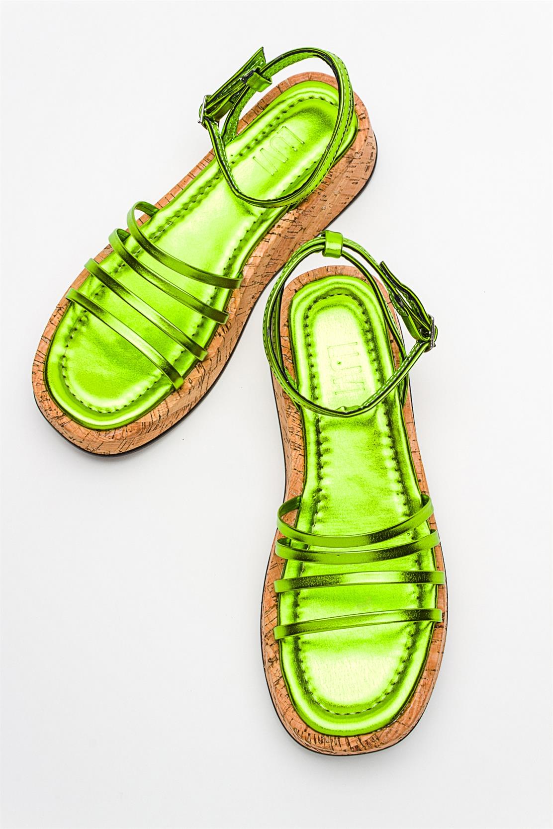Angela - Metallic Green Sandal (Women)