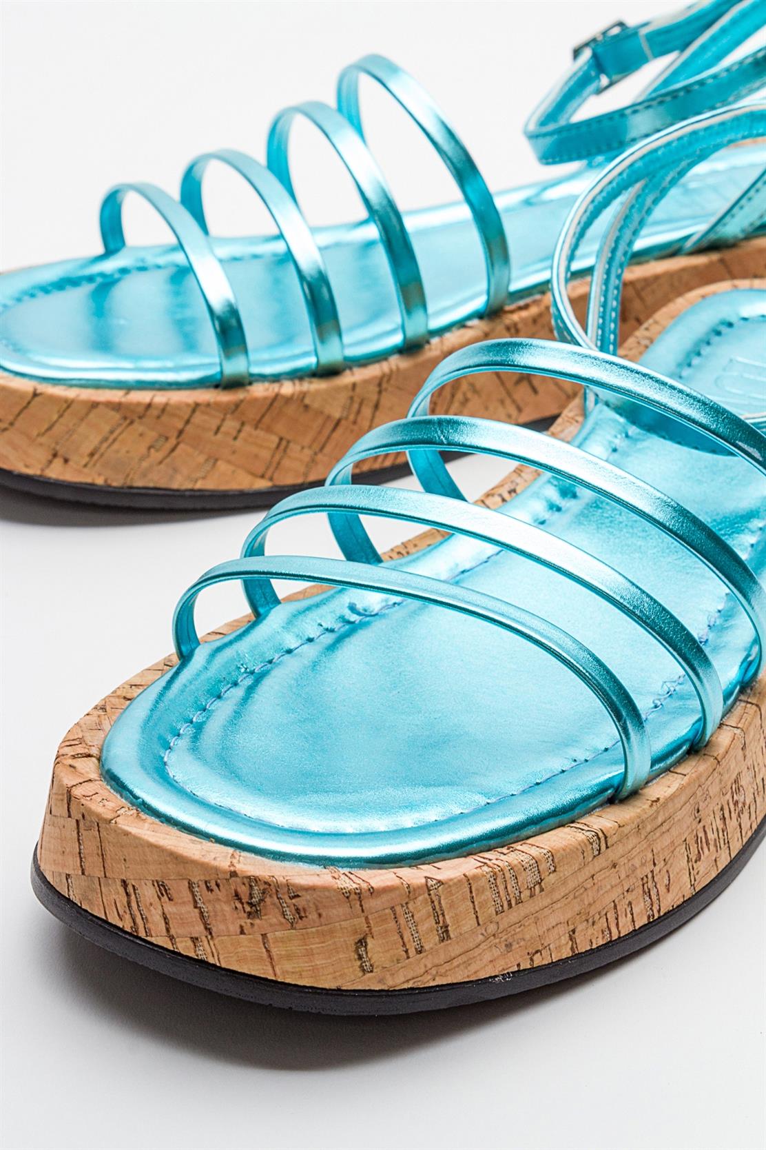 Angela - Metallic Baby Blue Sandal (Women)