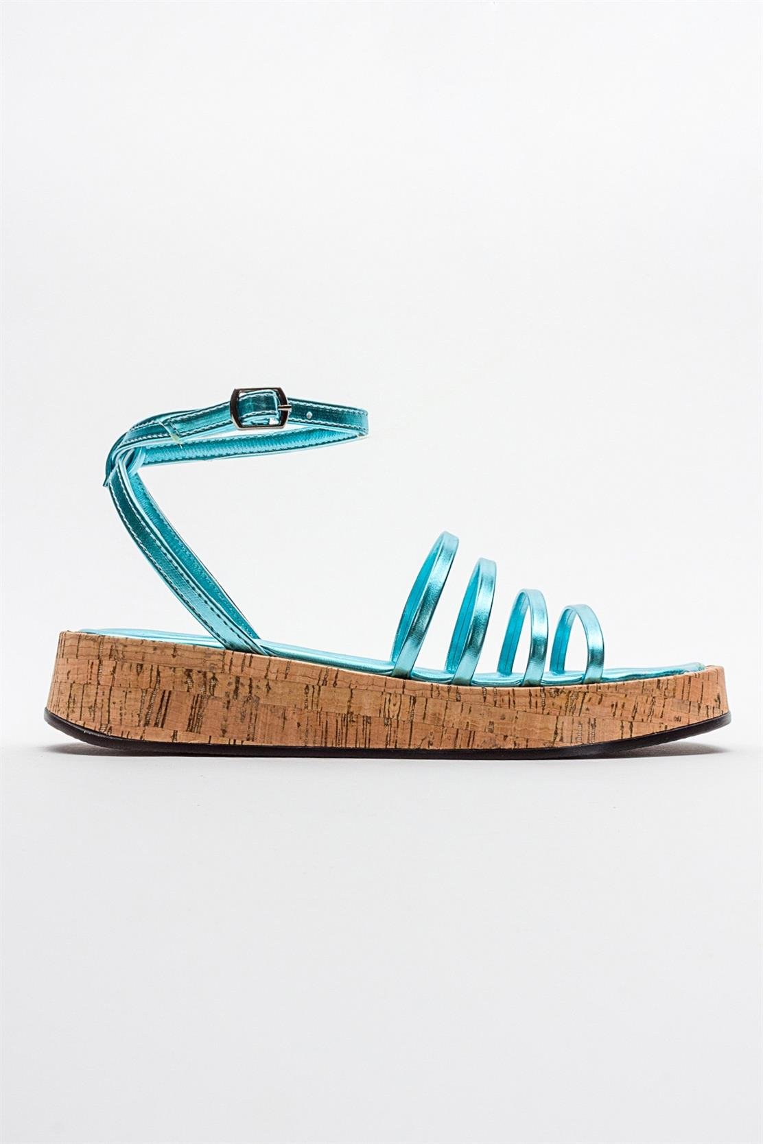 Angela - Metallic Baby Blue Sandal (Women)