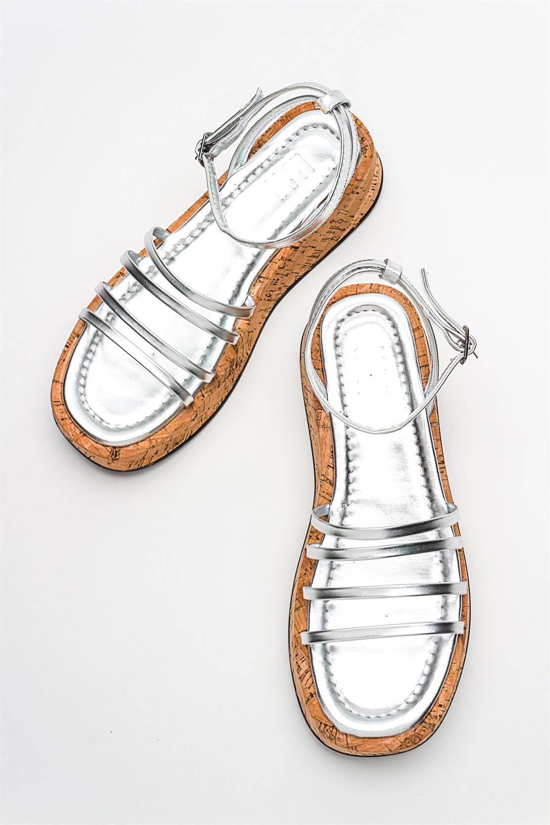 Angela - Metallic Silver Sandal (Women)
