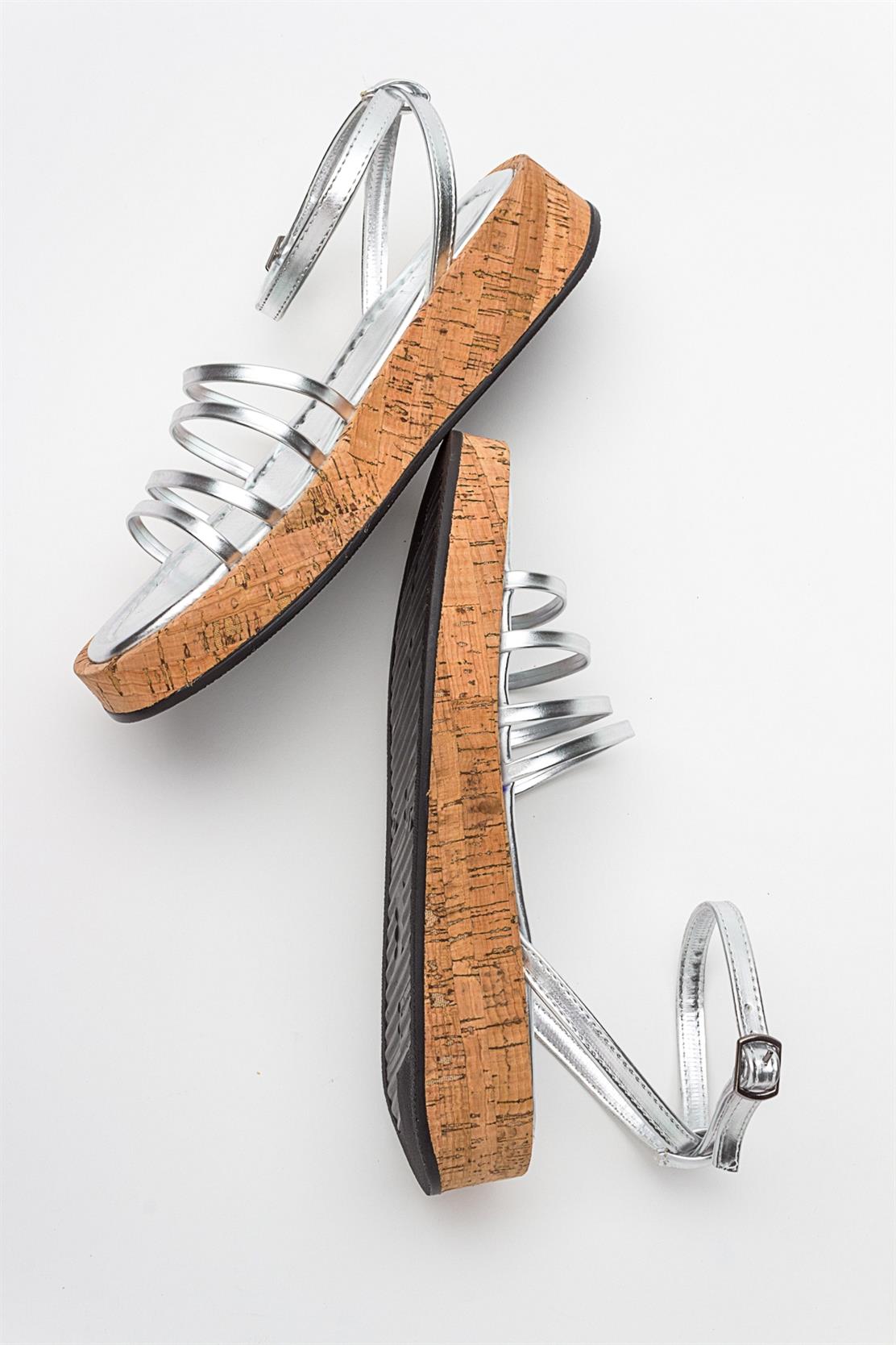 Angela - Metallic Silver Sandal (Women)