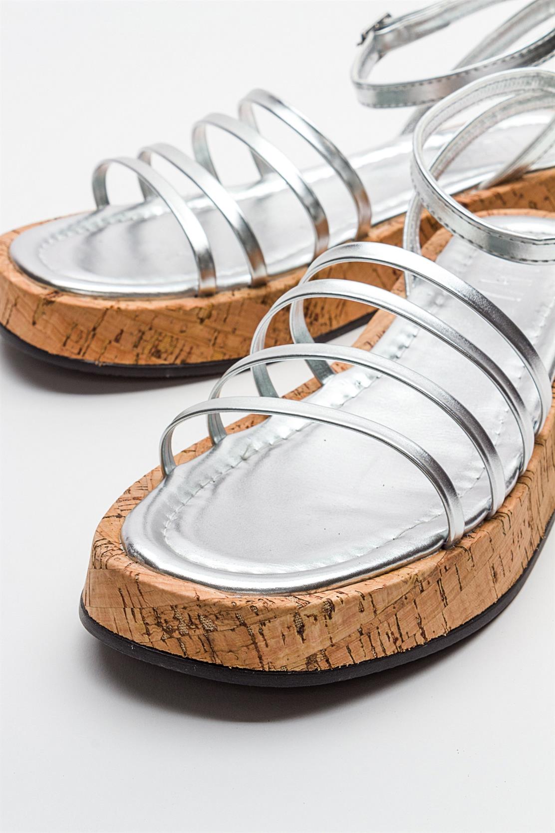 Angela - Metallic Silver Sandal (Women)