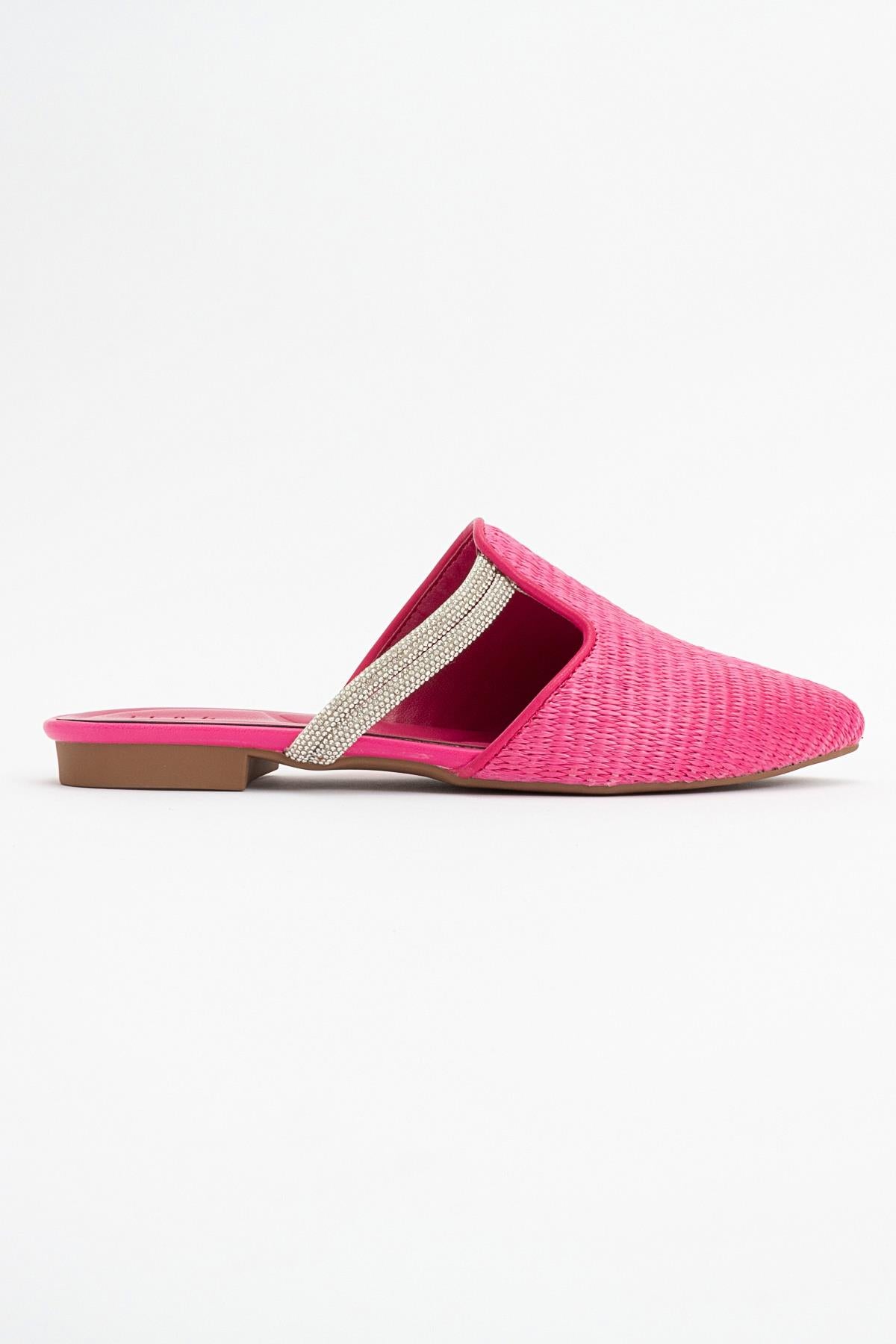 Pesa - Fuchsia Woven Embellished Slide (Women)