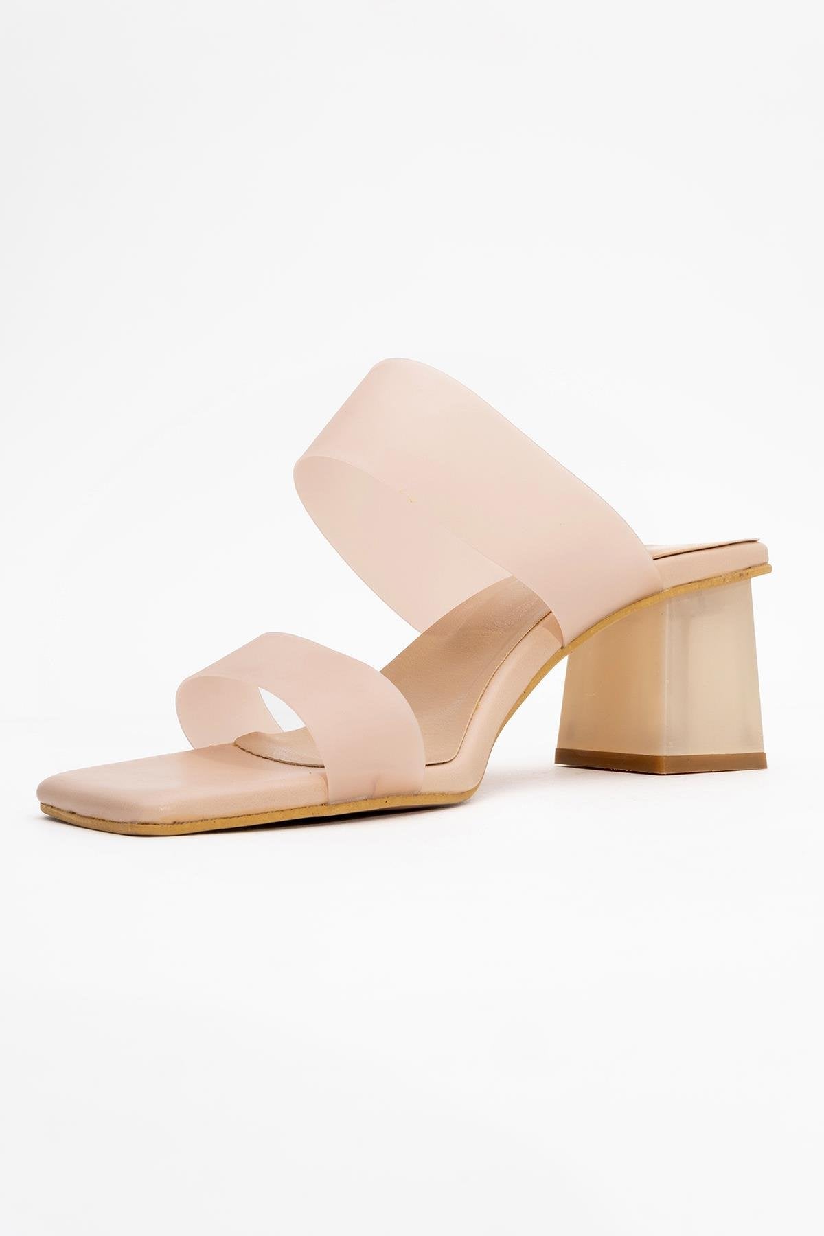 Elara Beige Transparent Strap Sandal (Women)