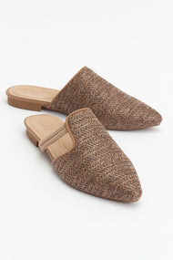 Pesa - Brown Woven Embellished Slide (Women)