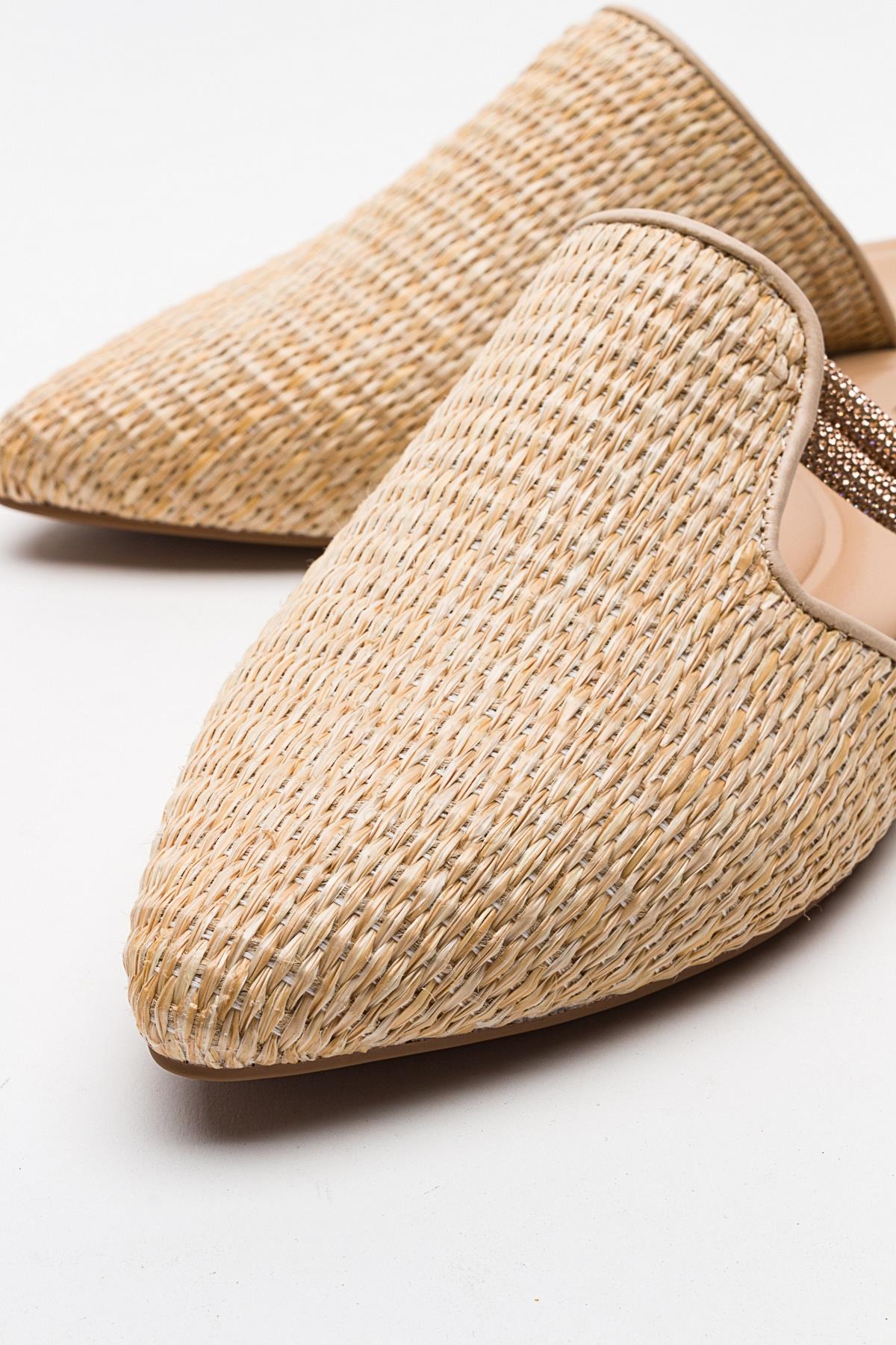 Pesa - Cream Woven Embellished Slide (Women)