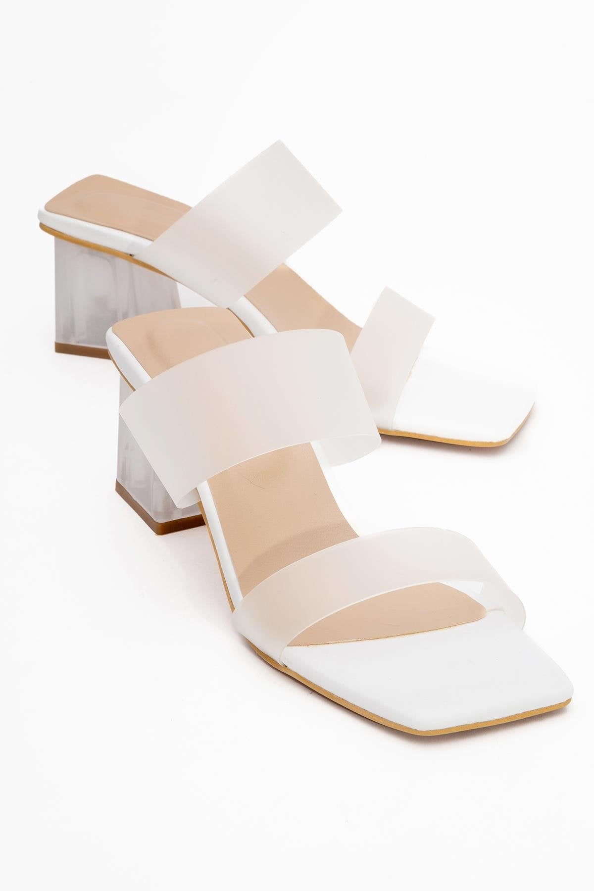Elara White Transparent Strap Sandal (Women)