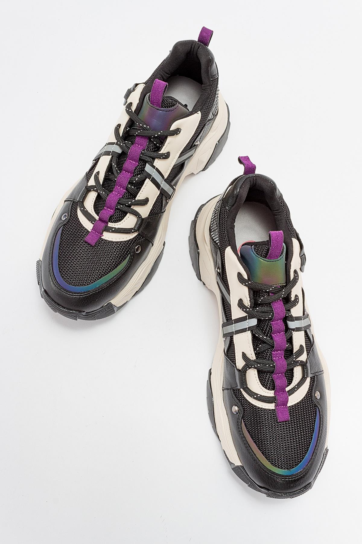 Maggie - Black Purple Sport Sneakers (Women)