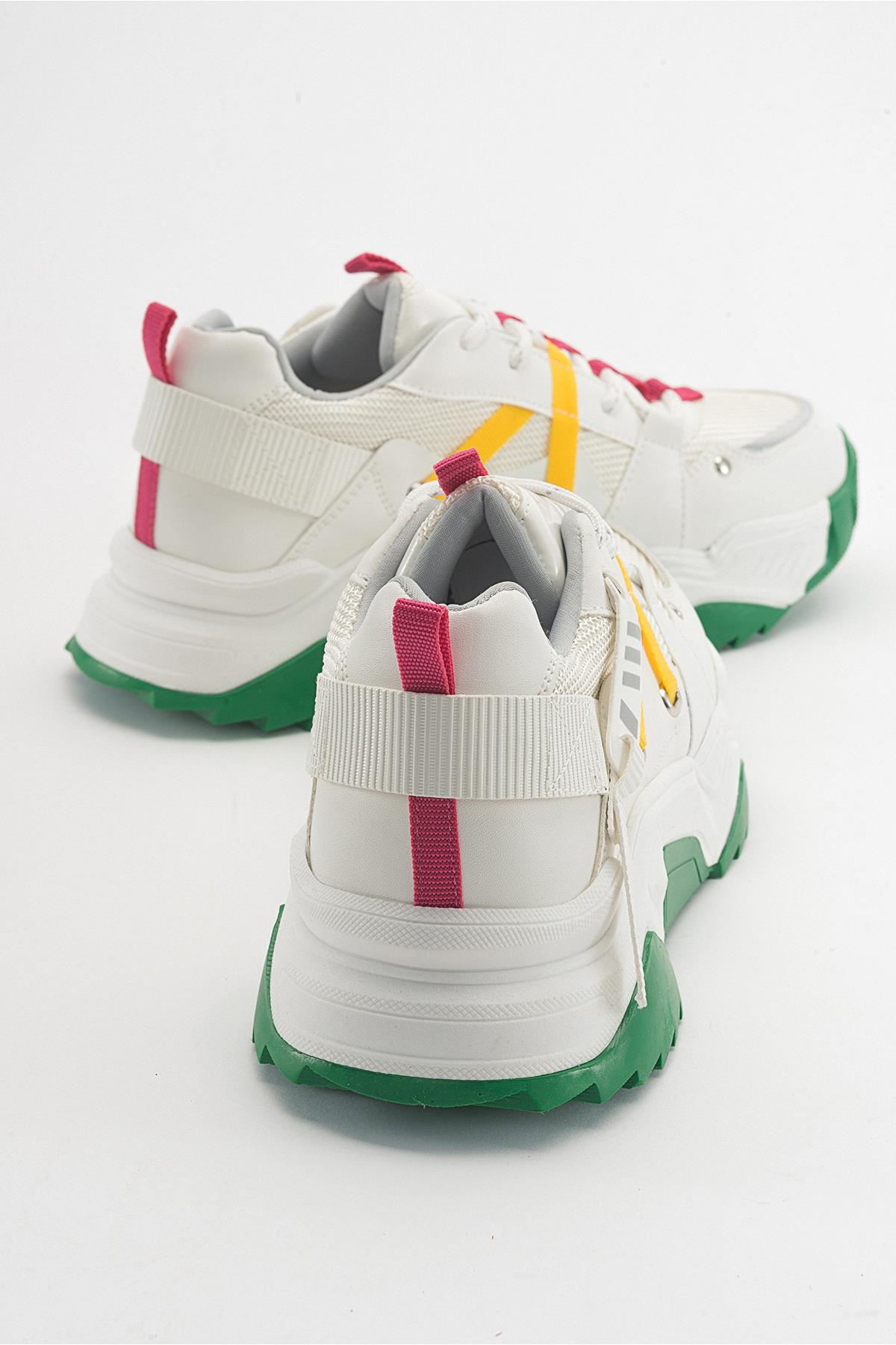 Maggie - White Fuchsia Sport Sneakers (Women)