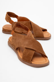 706 - Cognac Brown Leather Thong Sandals (Women)