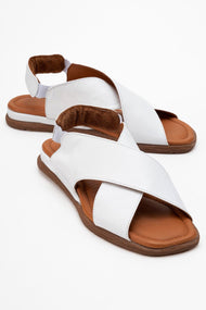 706 - White Leather Thong Sandals (Women)