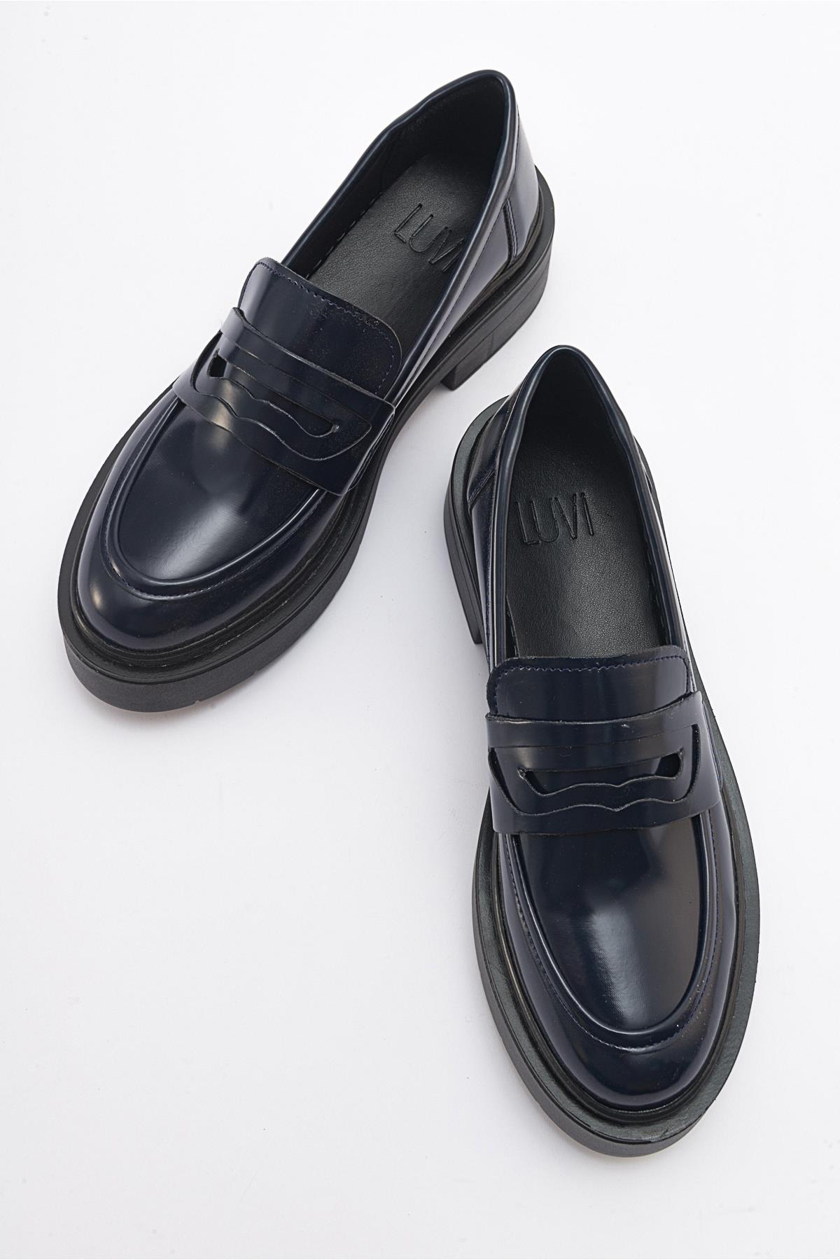 Nonte - Navy Suede Loafer (Women)