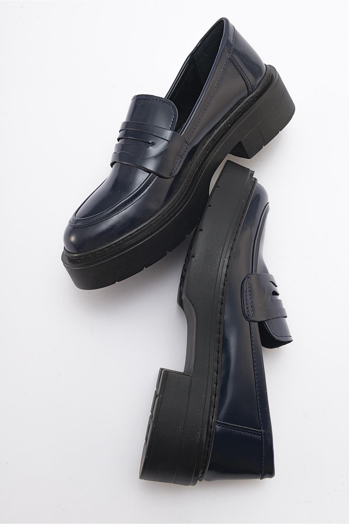 Nonte - Navy Suede Loafer (Women)