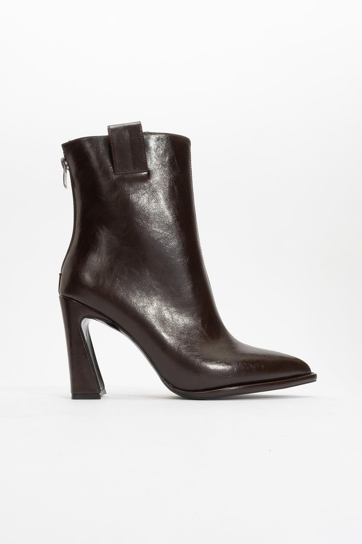 Aja - Brown Block Heel Convertible Knee-High Boot (Women)