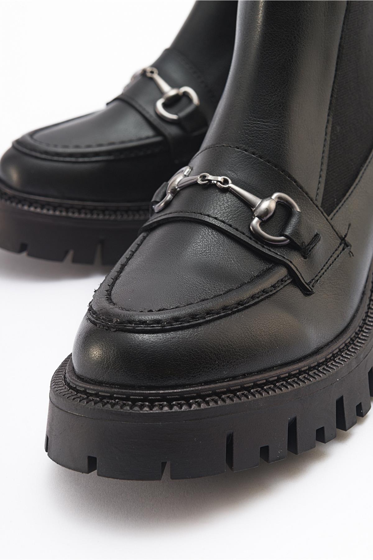 Vesper Black Buckled Chelsea Boot (Women)