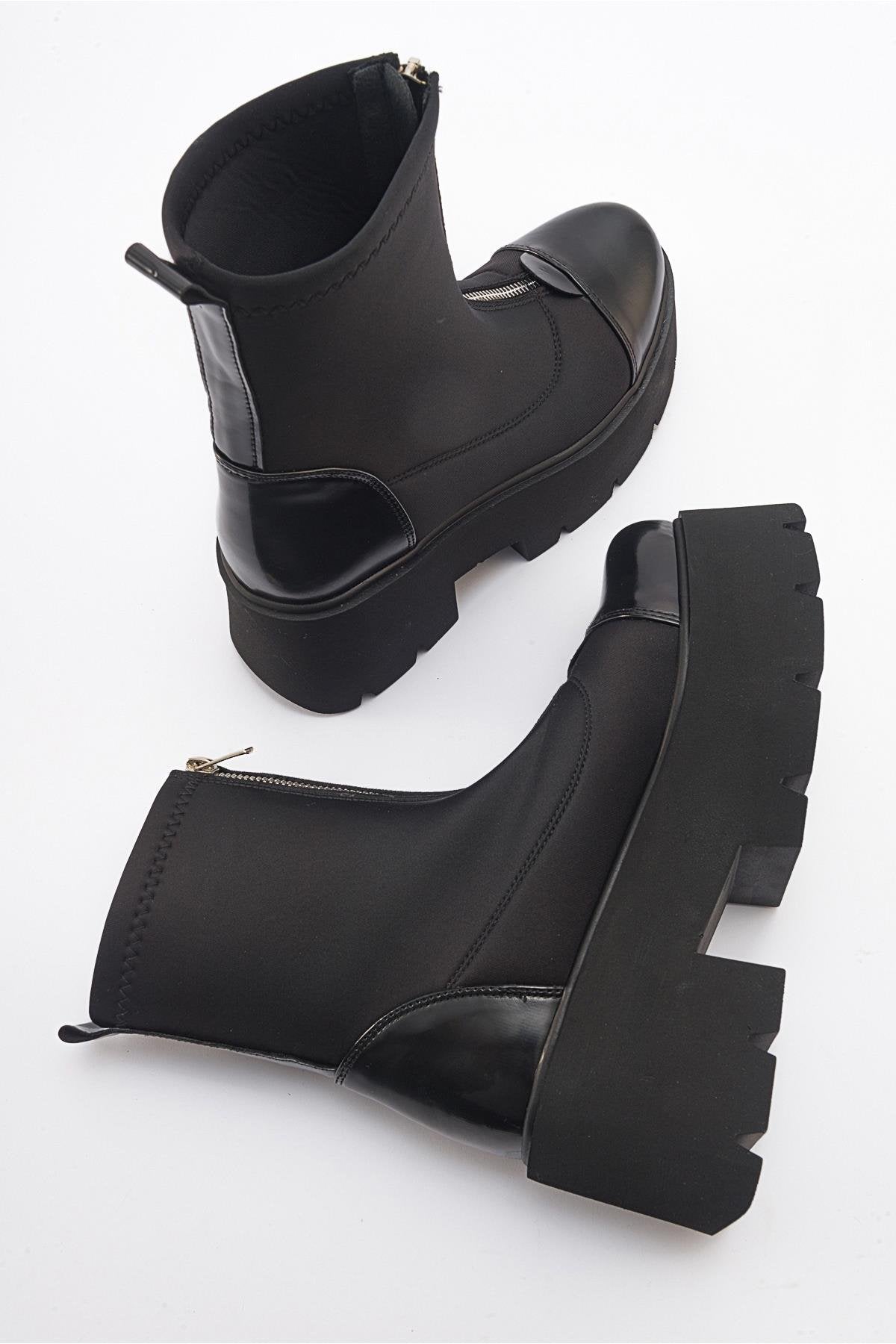 Bray Black Patent Chunky Boot (Women)