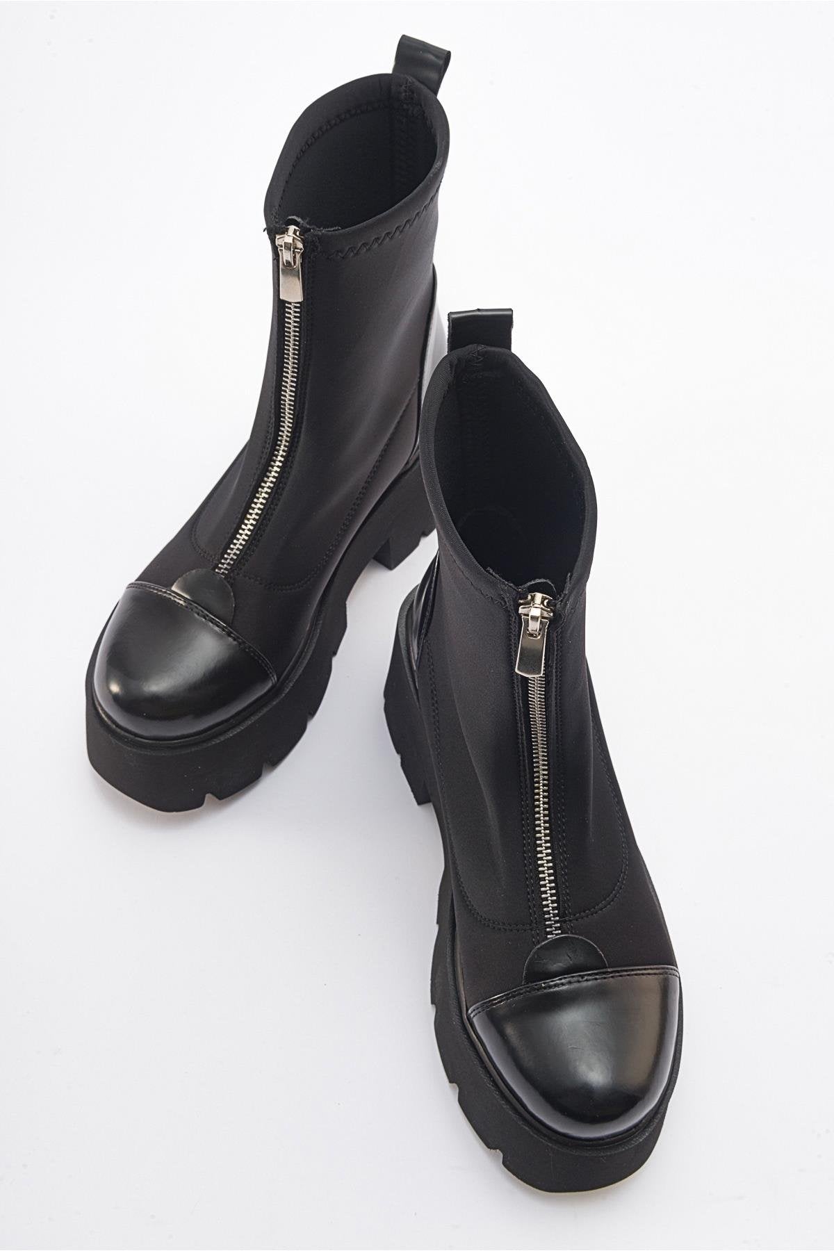 Bray Black Patent Chunky Boot (Women)