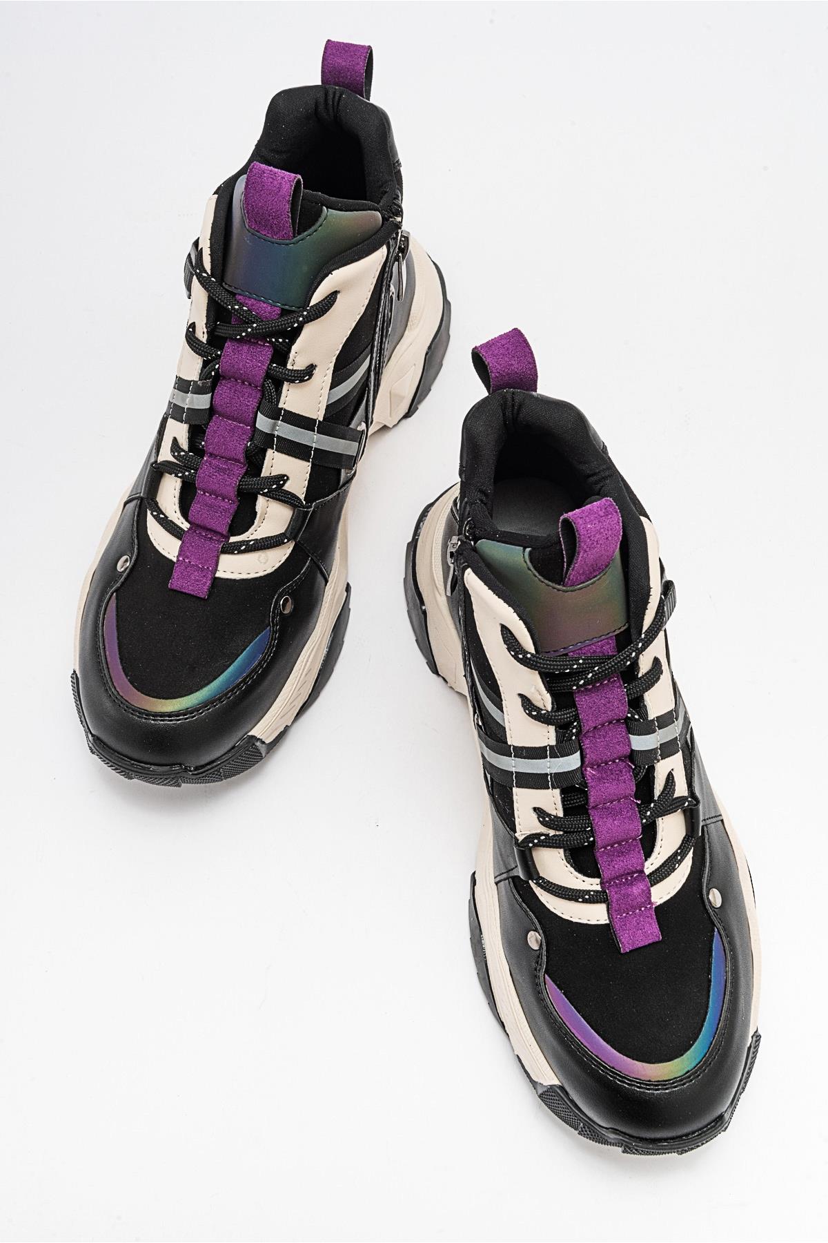 Seraphine - Black Purple Sport Boot (Women)